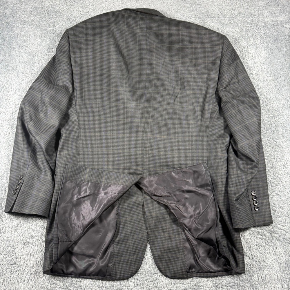 Jos. A. Bank Sport Coat Mens 44R Silk Wool Windowpane Multicolor Plaid Jacket - Picture 6 of 10